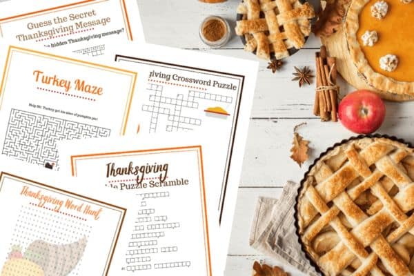 thanksgiving printables set by The Tip Toe Fairy