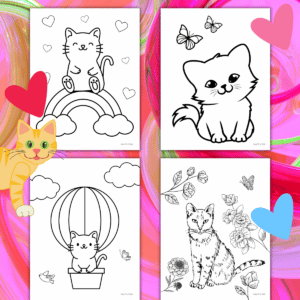 Cute Kitty Coloring Pages For Kids Free Printable