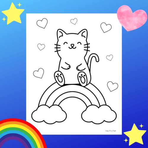 Cute Kitty Coloring Pages for Kids (Free Printable!)