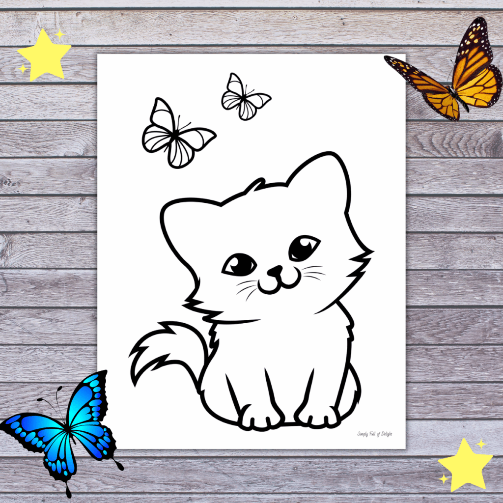 cute cats coloring pages to print