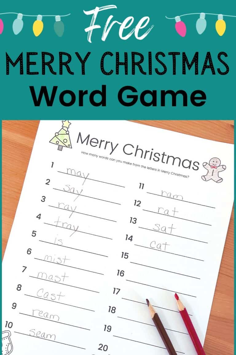 How Many Words Can You Make From Merry Christmas Printable