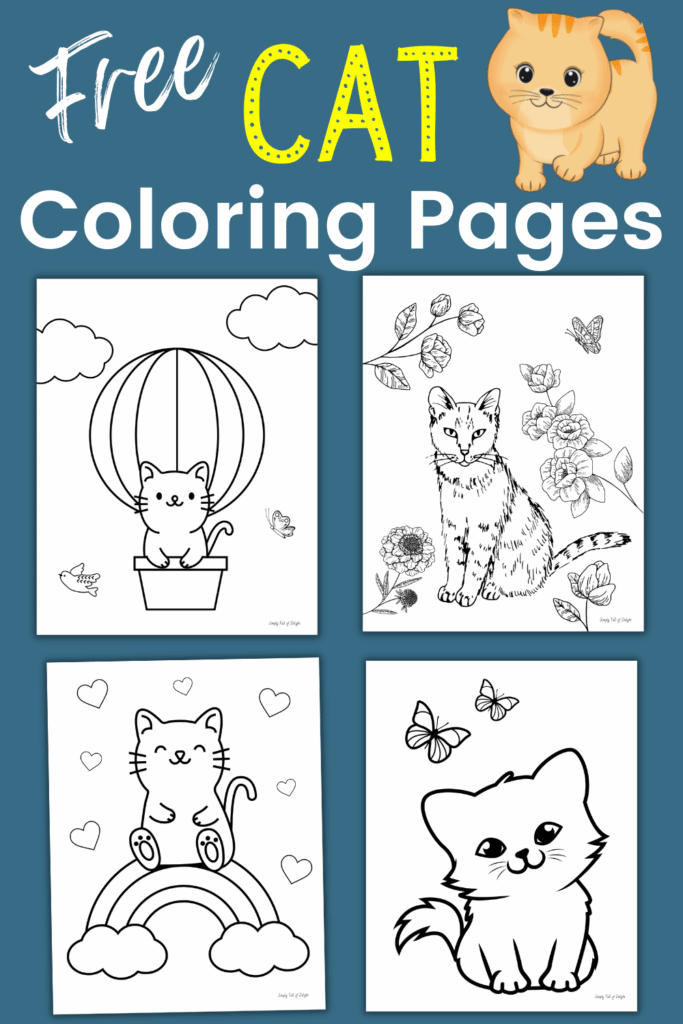 realistic tabby cat coloring pages