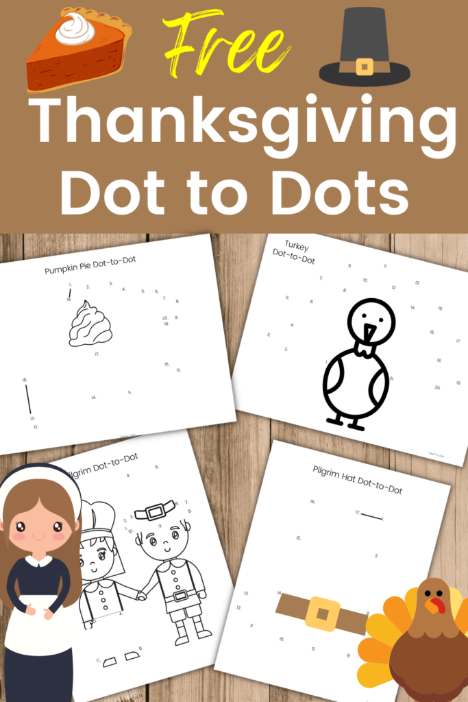 Free thanksgiving dot to dot printables - free preschool connect the dots pages for Thanksgiving