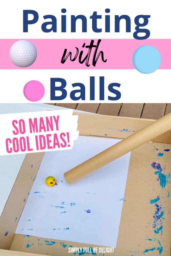 cool ideas for painting with balls - fun preschool ball painting activities