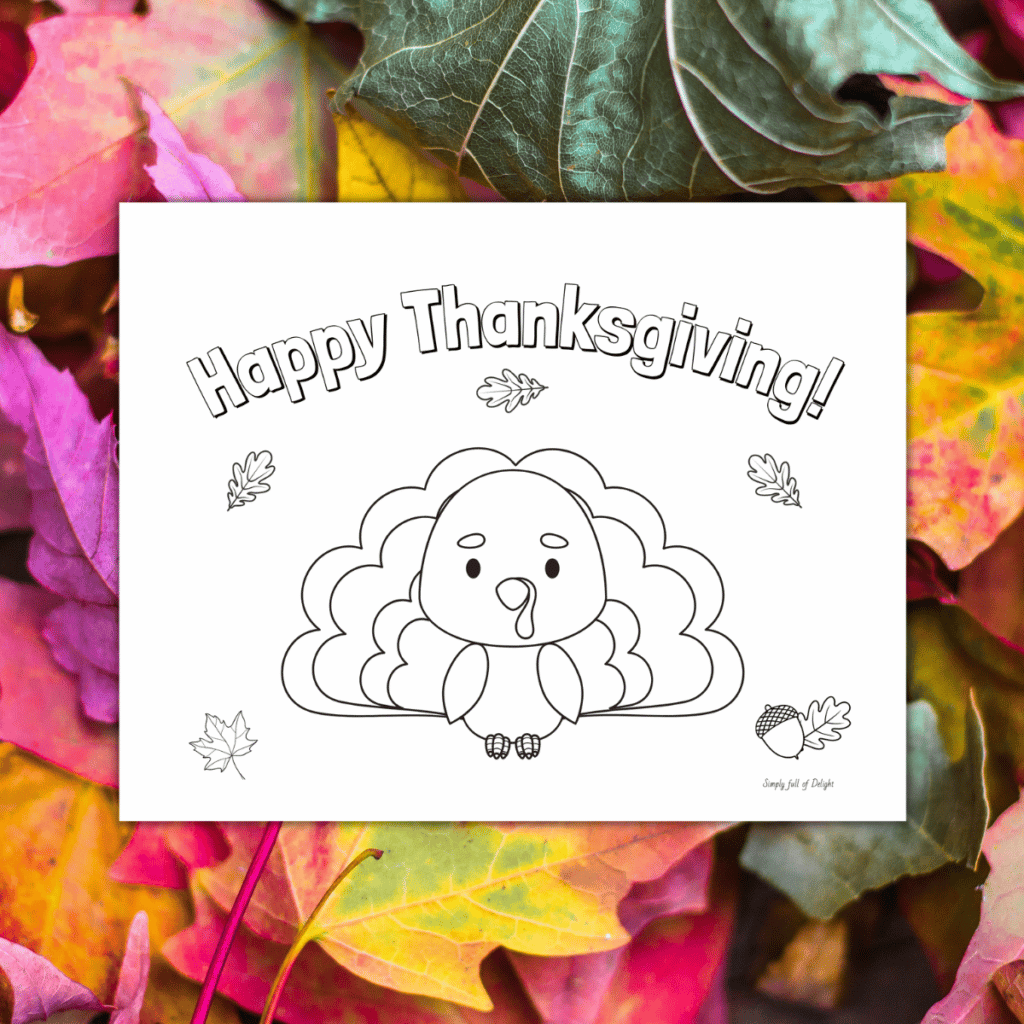 happy thanksgiving turkey coloring pages