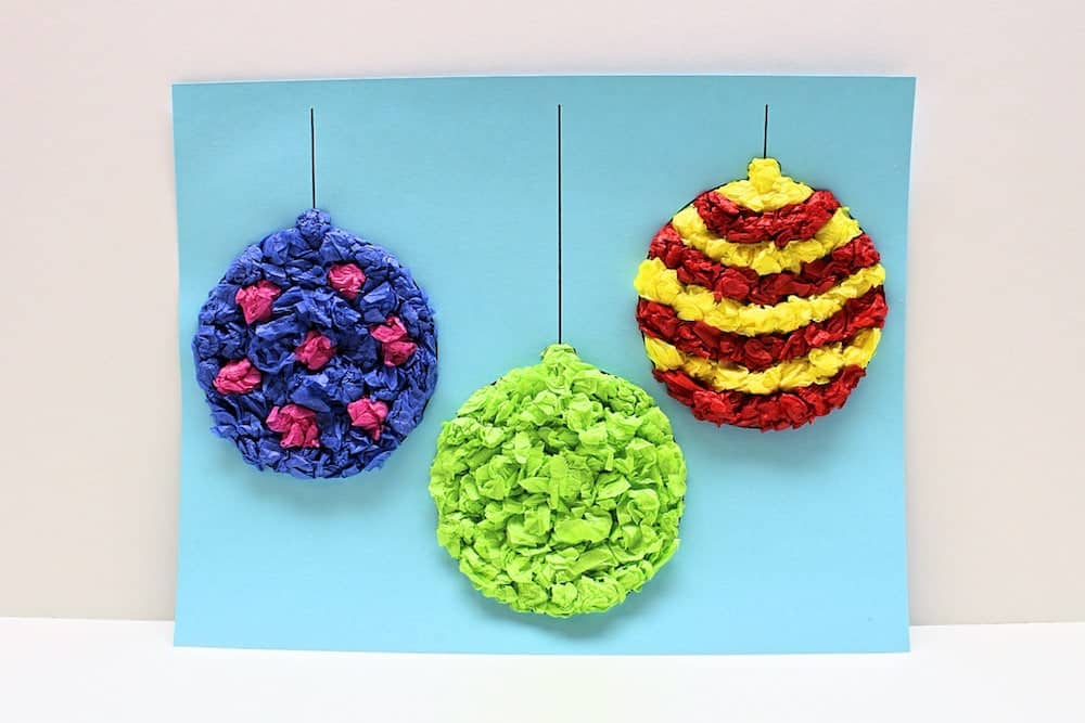 tissue paper ornament craft by The Craft-at-home family