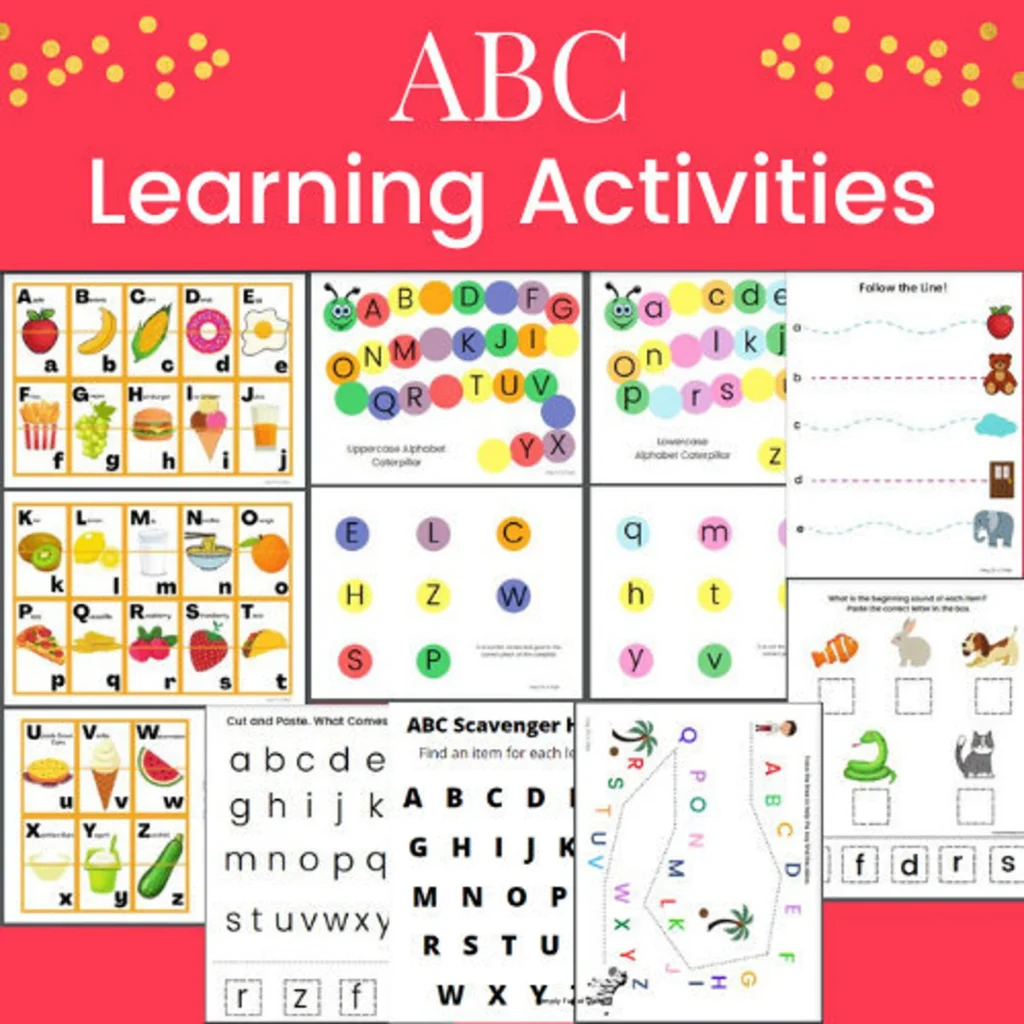Alphabet Activities from My Etsy shop - abc learning activities and printables