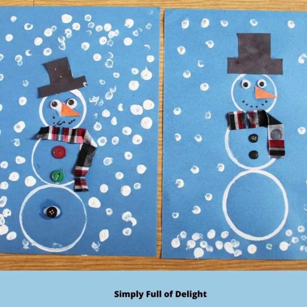 Simple Snowman craft by Simply Full of Delight