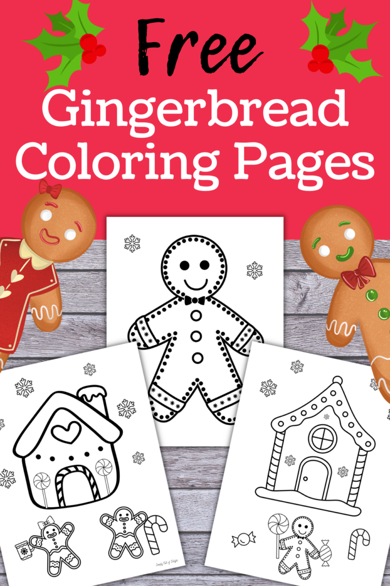 Cute Gingerbread Man Coloring Pages (Free Printable!)