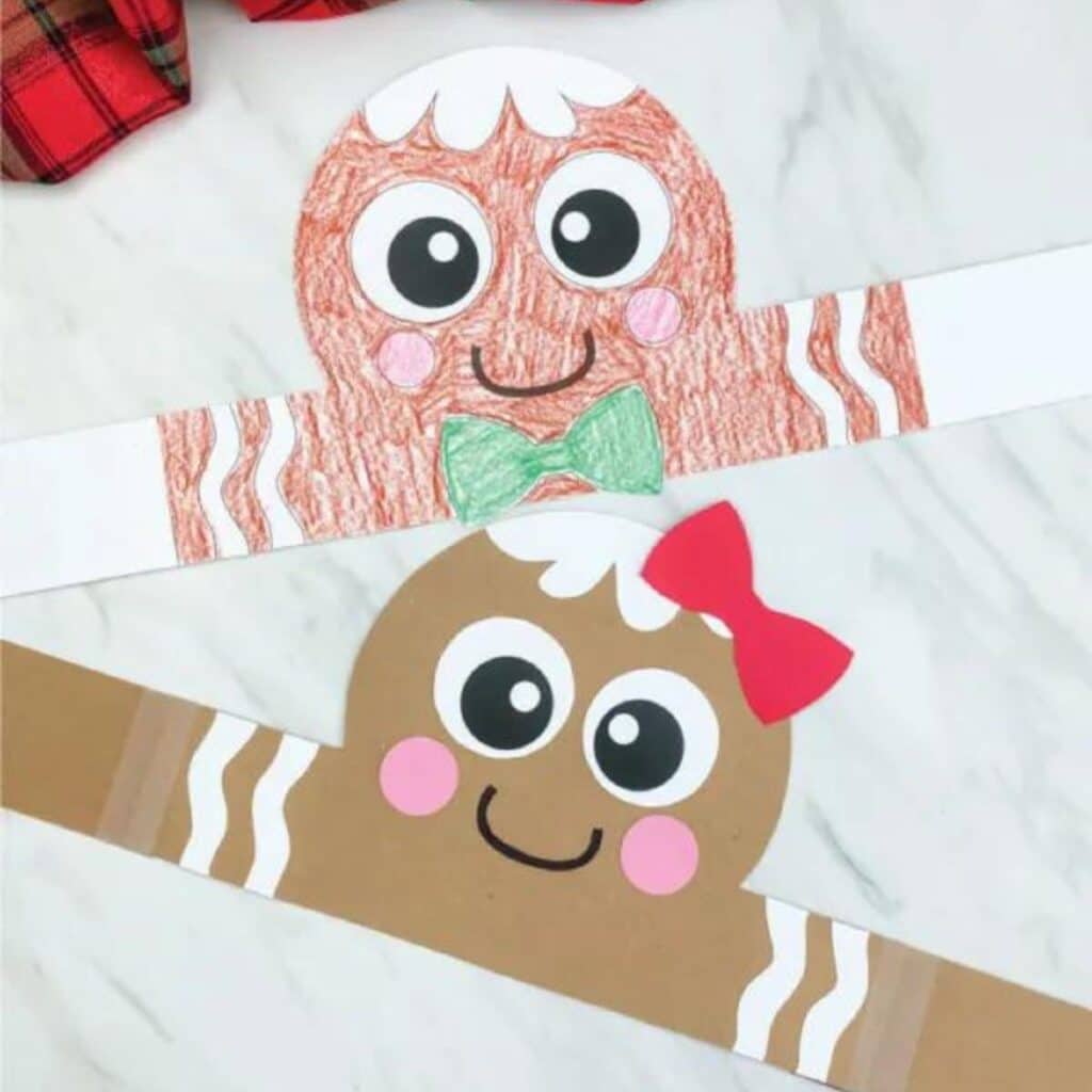 Gingerbread man headband craft by Simple Everyday Mom