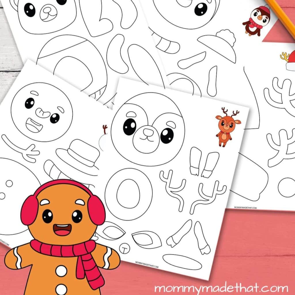 Printable Christmas paper crafts from Mommy Made That