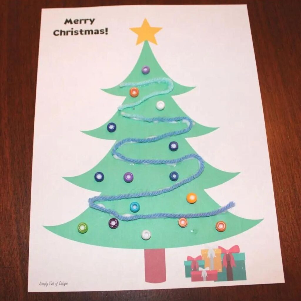 easy Christmas tree craft for kids