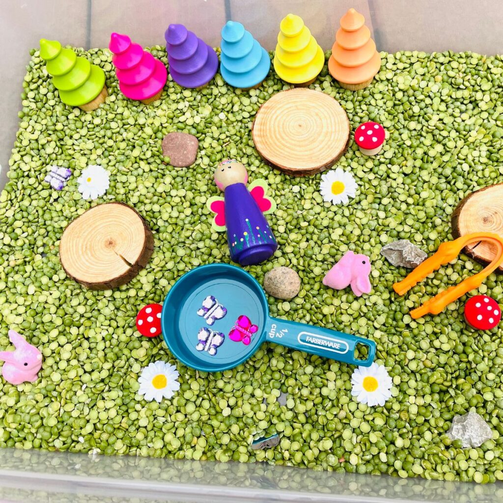 Fairy sensory bin supplies