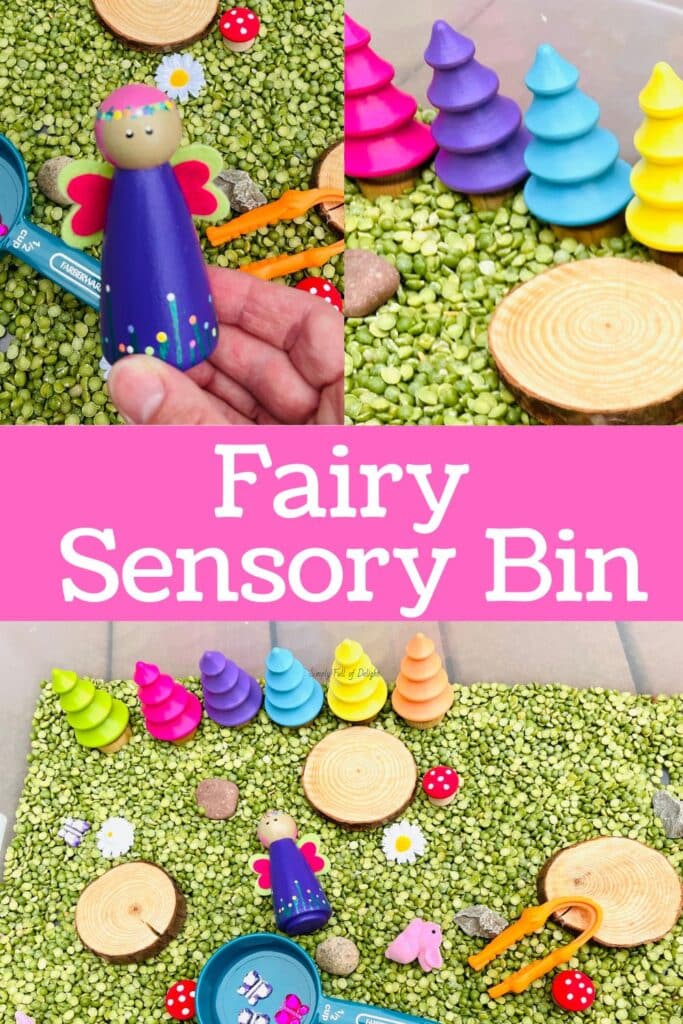 fairy sensory bin - a fairy garden sensory play idea for preschoolers