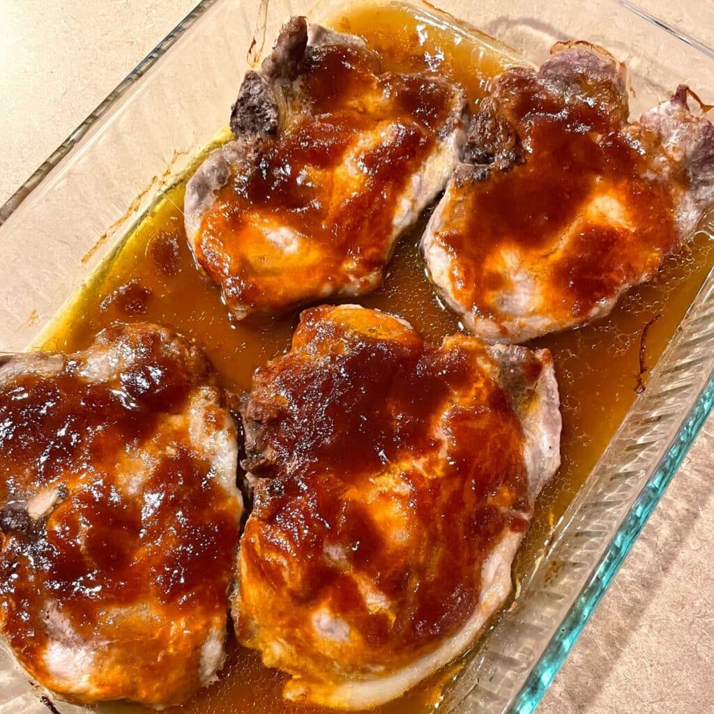 gluten free pork chop recipe - cooked and ready to serve