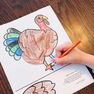 Easy Turkey Paper Craft (Free printable!) - Simply Full of Delight