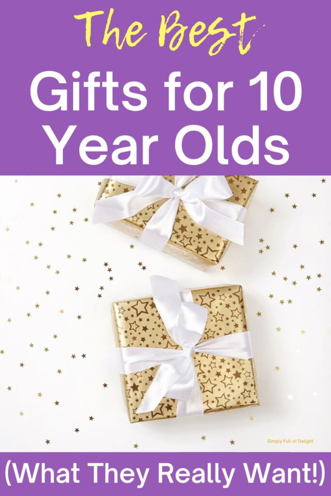Best Gifts for 10 Year Olds - Incredible Screen Free Gift Ideas - find gifts ideas for 10-year-old boys and girls!  Cool gifts for tweens - wrapped gifts shown.