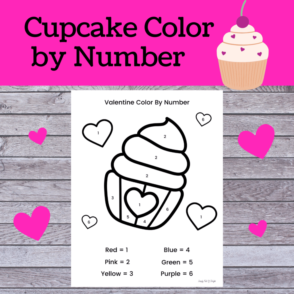 Valentine Color By Number Worksheets (Free Printable!)