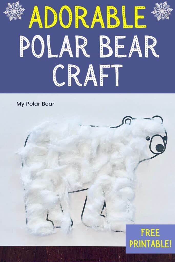 adorable polar bear craft - free printable polar bear template