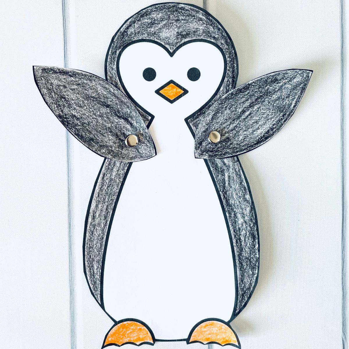 Paper Penguin Craft With Flippers That Move Free Printable   Penguin Craft Preschool Easy 