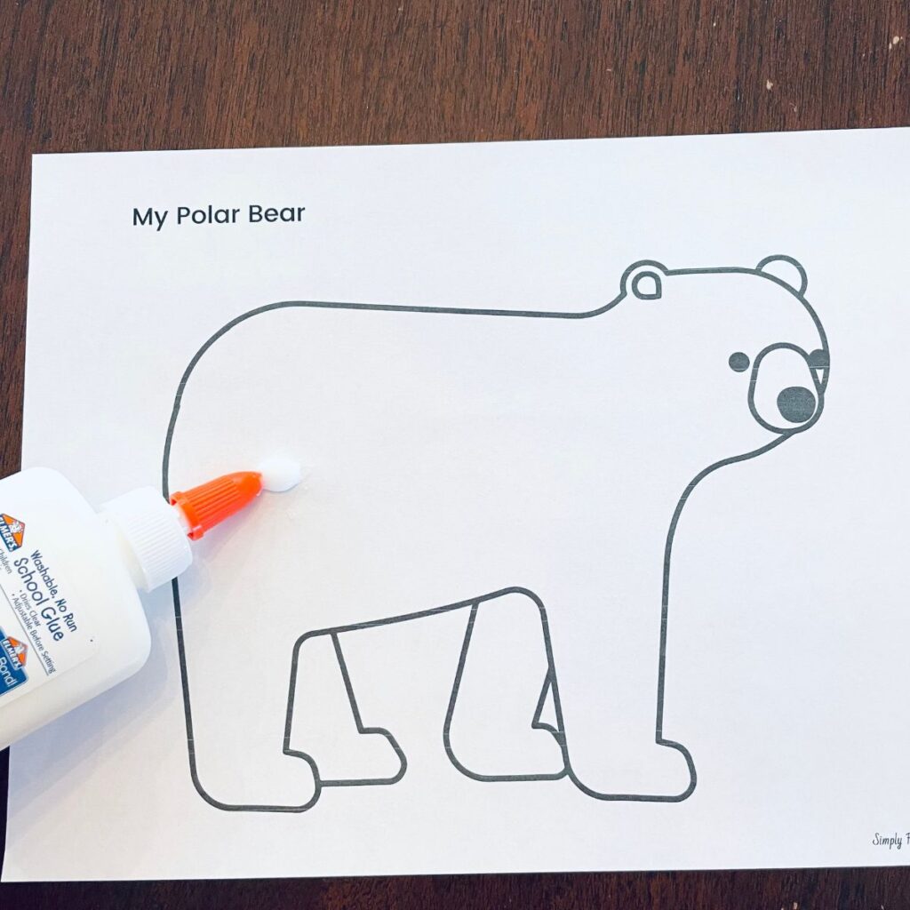 Puffy Paint Polar Bear Kid Craft - About a Mom