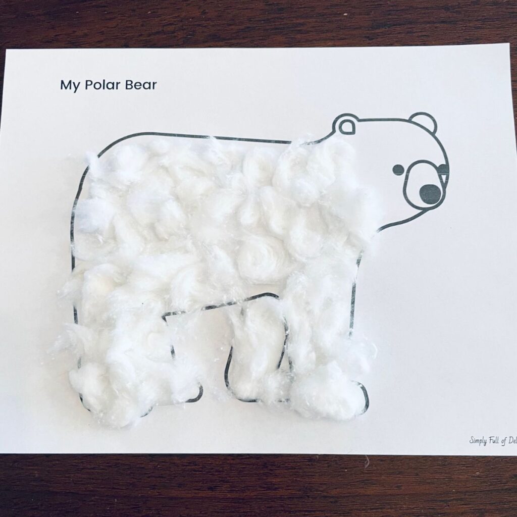 Polar Bear Standing Template