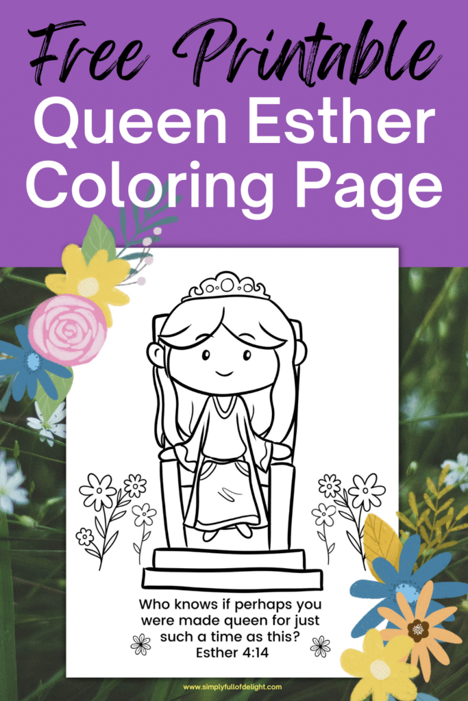 queen esther coloring page