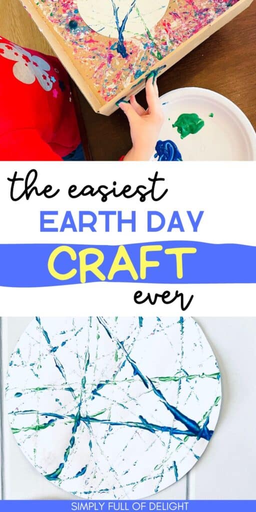 Easy Marble Paint Preschool Earth Craft - Simply Full of Delight