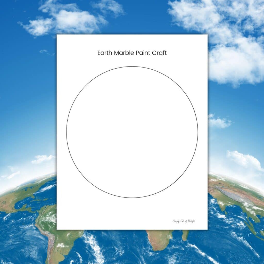 free printable earth template for Earth day craft