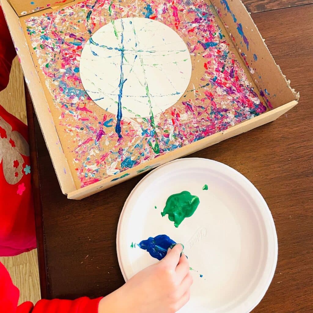 Easy Marble Paint Preschool Earth Craft - Simply Full of Delight