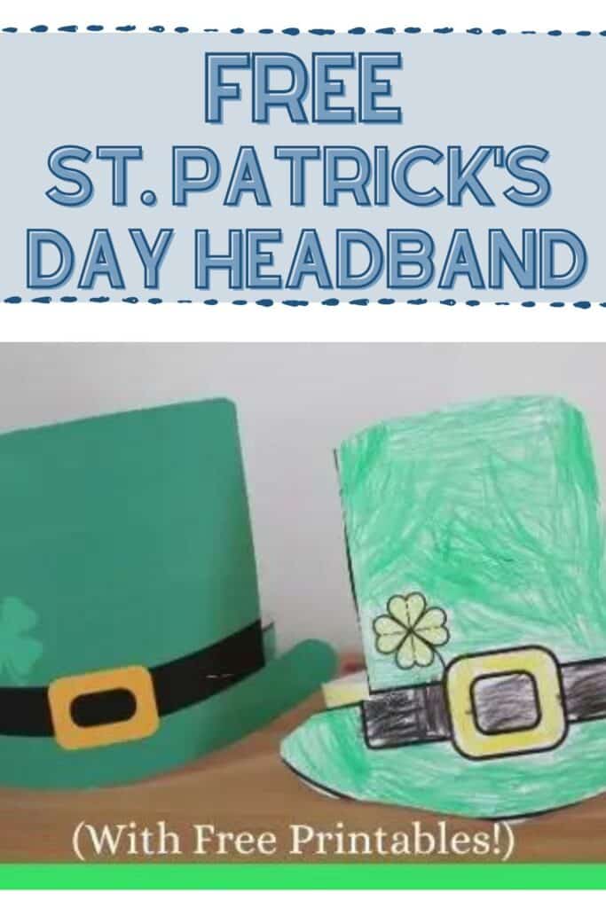 Free St. Patrick's Day hat headband printable