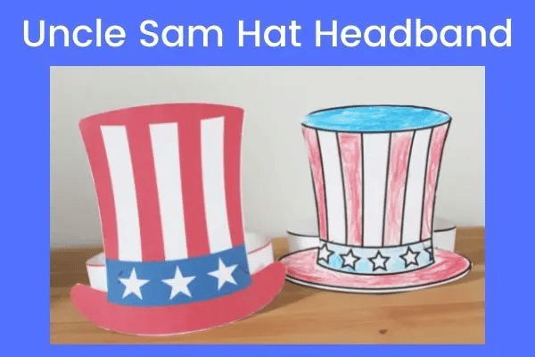 Uncle Sam hat headband paper craft