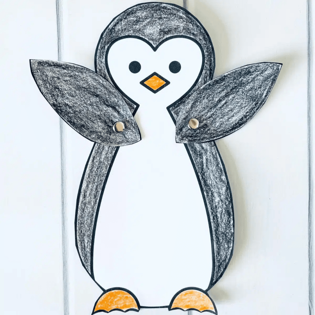 paper penguin craft for kids