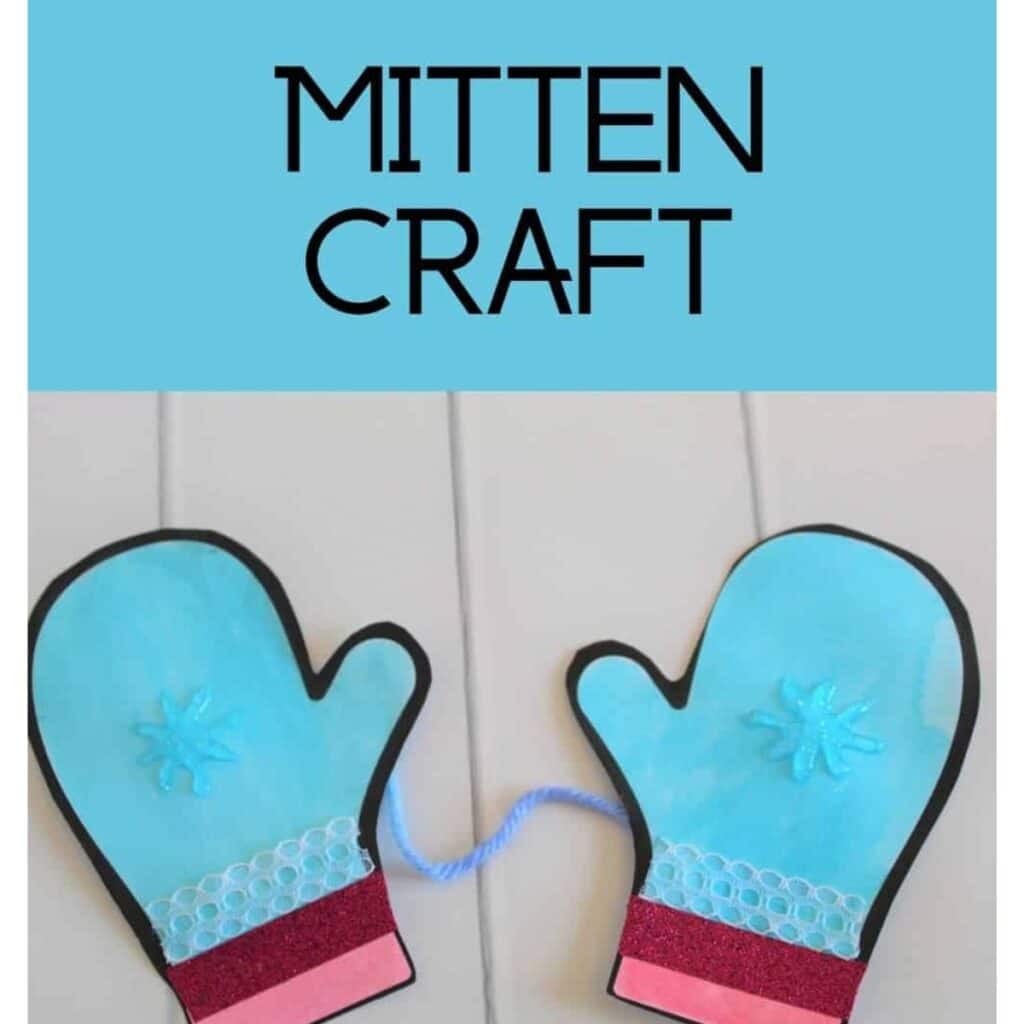 Paper Mitten Craft for Kids • In the Bag Kids' Crafts