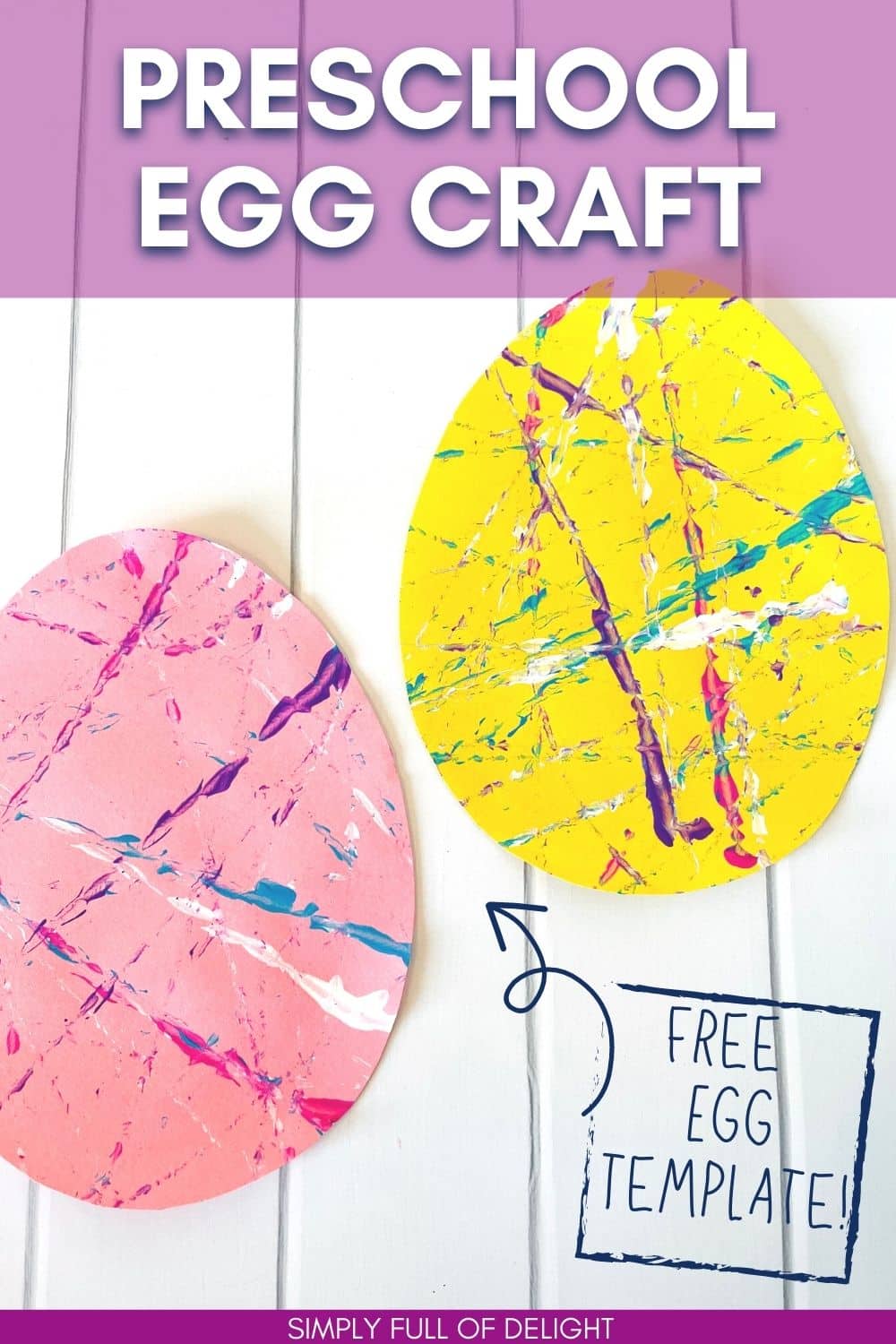 Preschool Easter Egg Craft: Marble Paint Egg