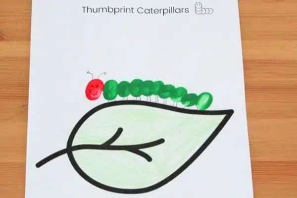 thumbprint caterpillar craft 