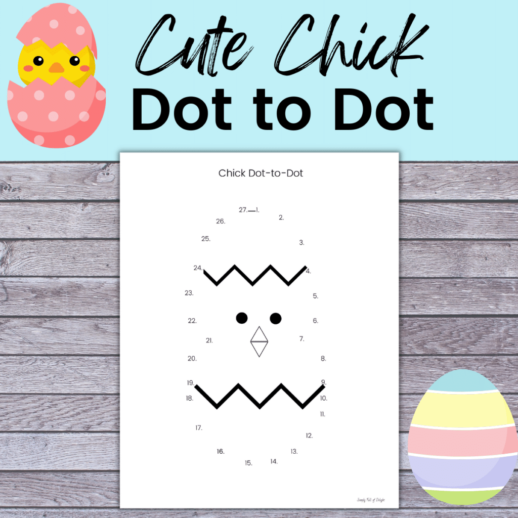 Easter Chick dot to dots