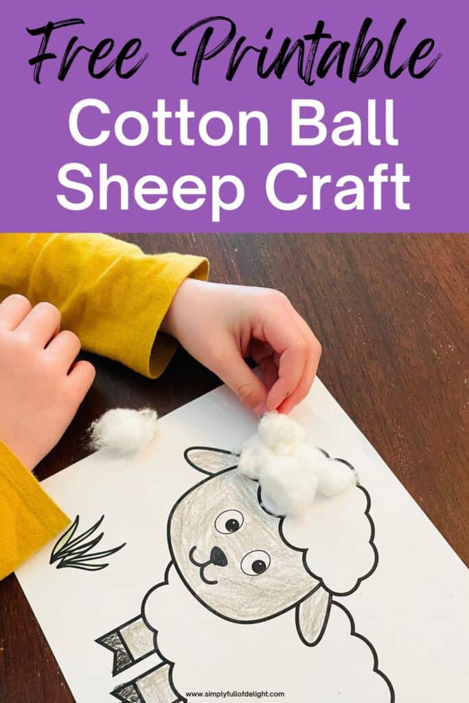 Easy Sheep Craft Cotton Balls Projects - Messy Learning Kids