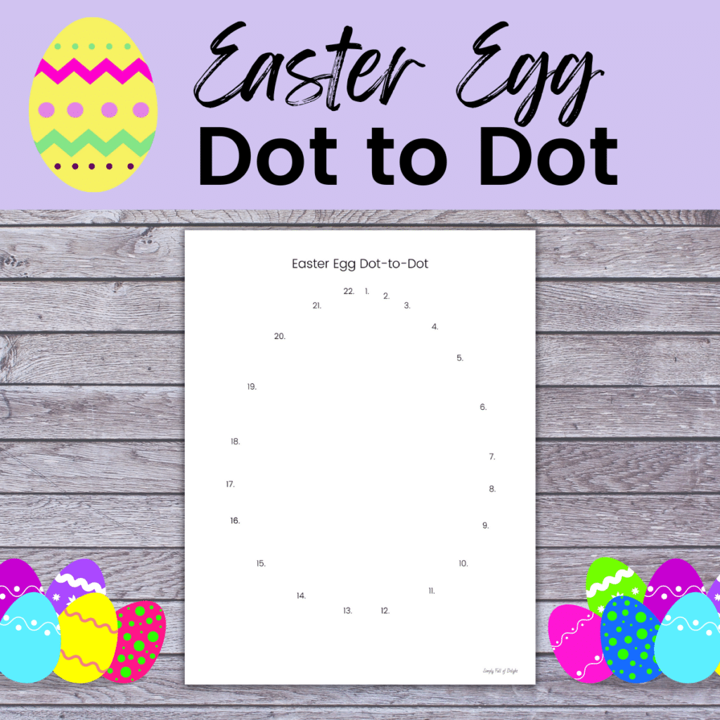 easter egg dot to dot printable