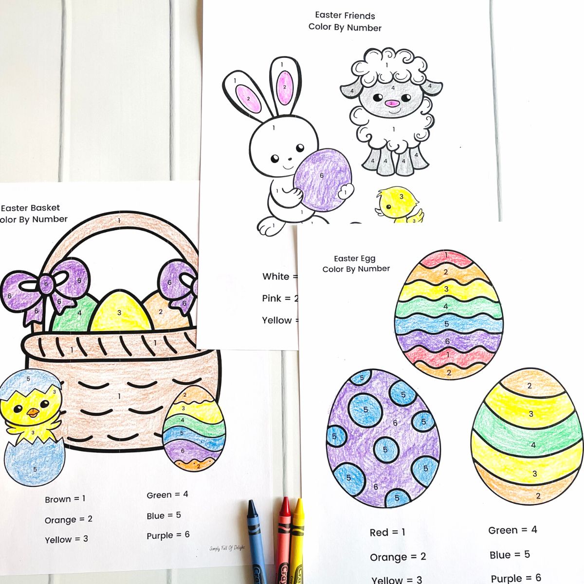 Spring Coloring Pages, Color by Number Dot Marker Worksheets