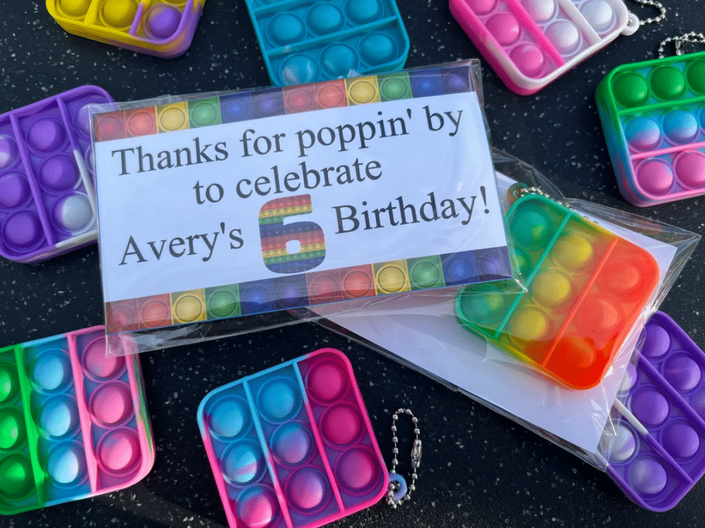 fidget pop toys with personalized printable by Artistry by amanda