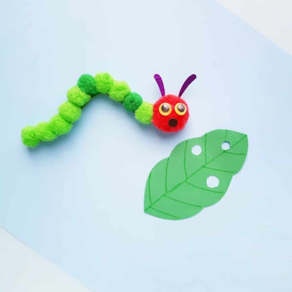 Pom Pom Caterpillar Craft - Messy Little Monster