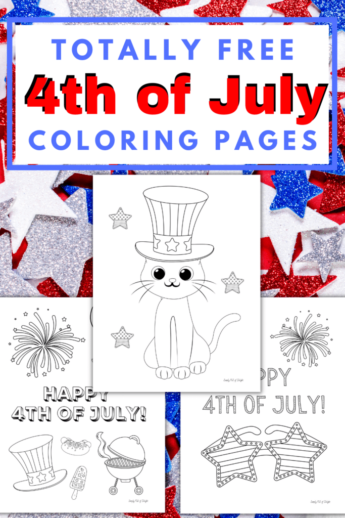 Cute 4th of July Coloring Pages (Free Printables!)