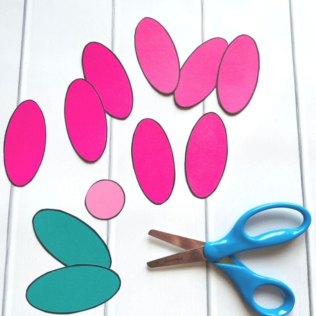 Straw-Print Flower Painting Craft