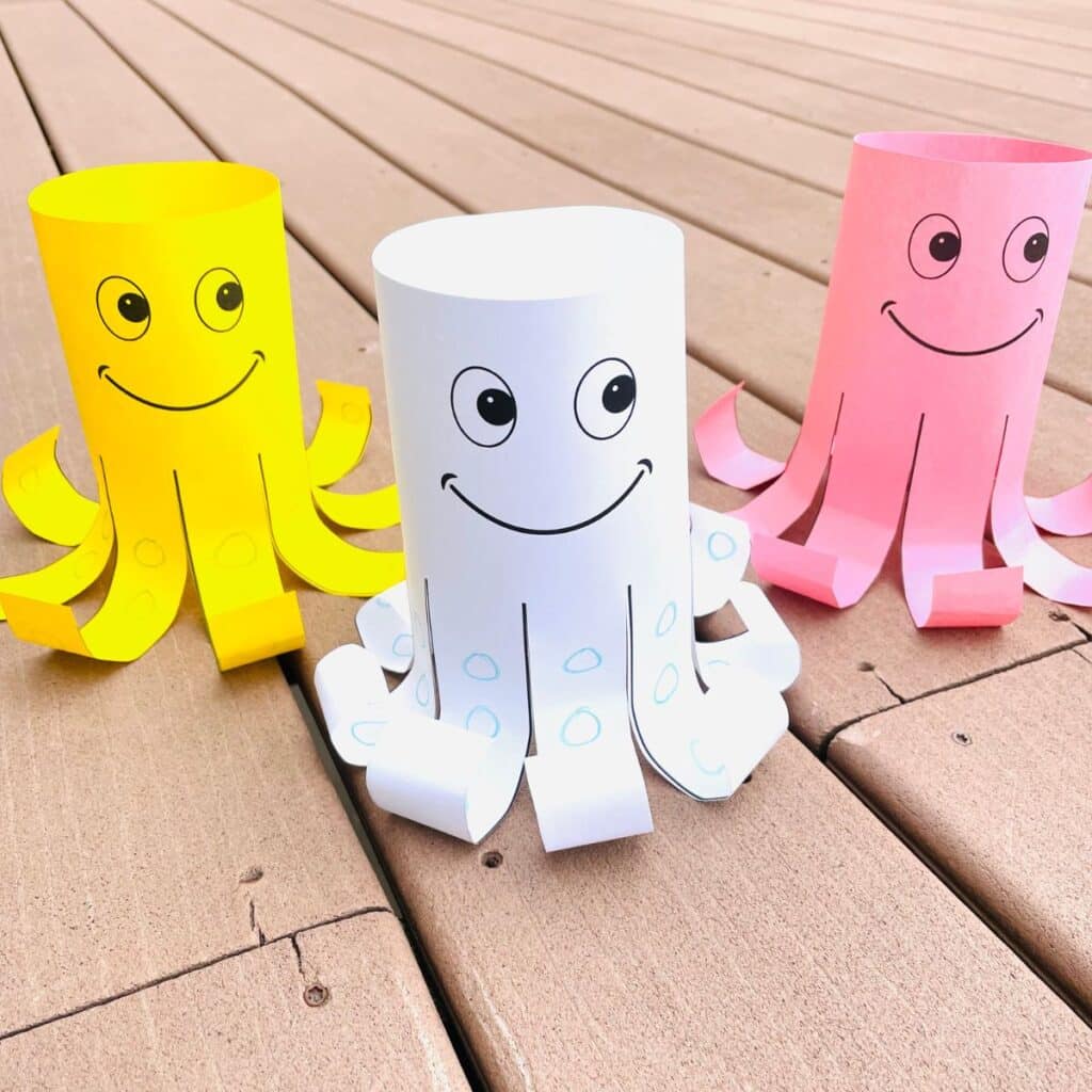 easy octopus craft for preschool - free printable