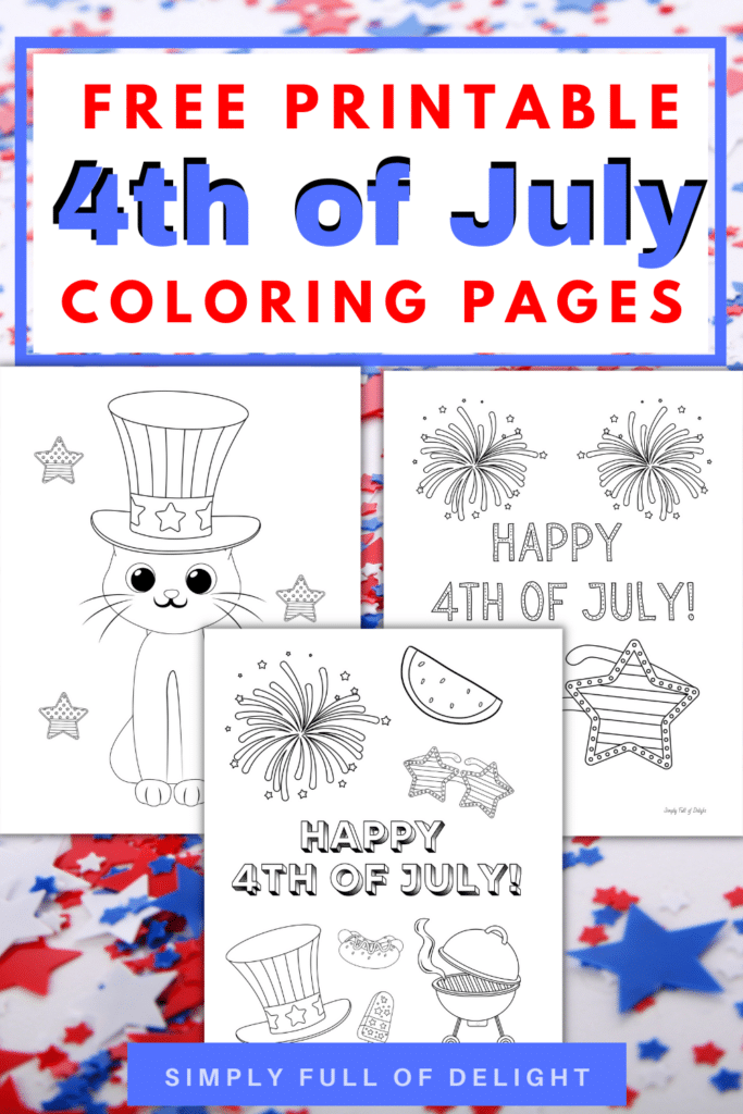 Cute 4th of July Coloring Pages (Free Printables!)