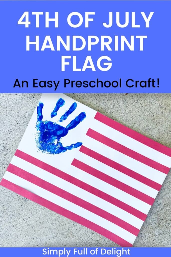 4th of July Handprint Craft - an easy preschool craft