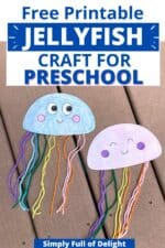 Free Printable Jellyfish Paper Craft for Kids - Easy