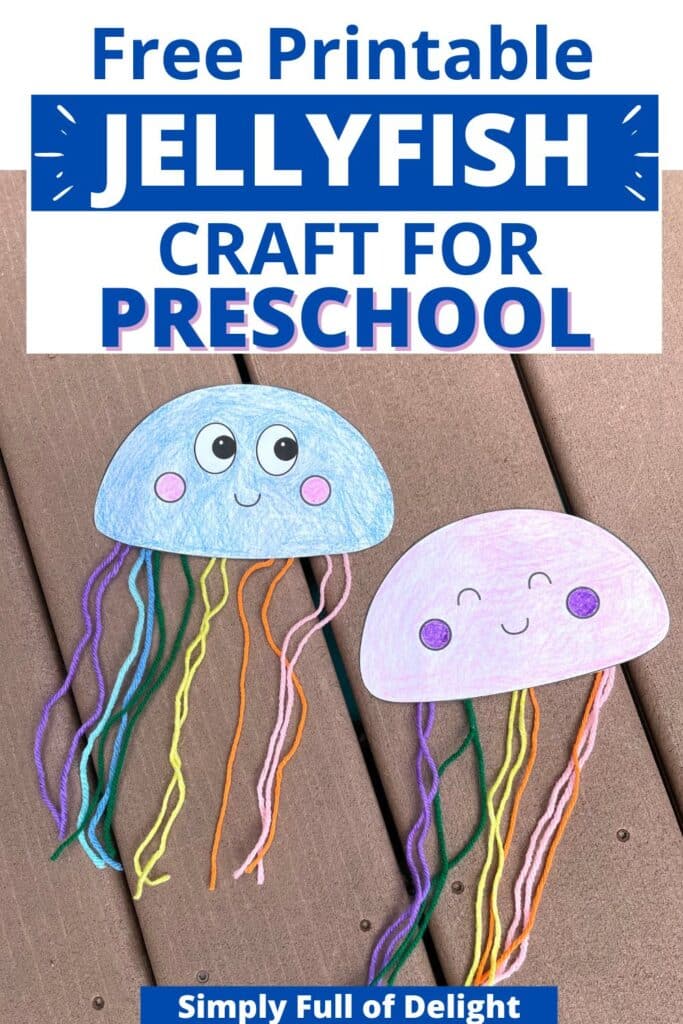 free printable Jellyfish Craft for preschool