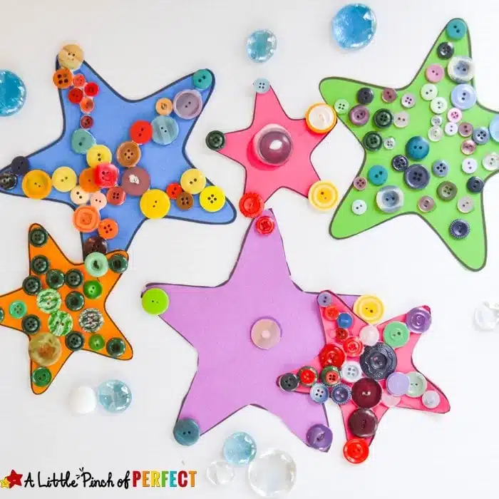 button starfish craft by A Little Pinch of Perfect
